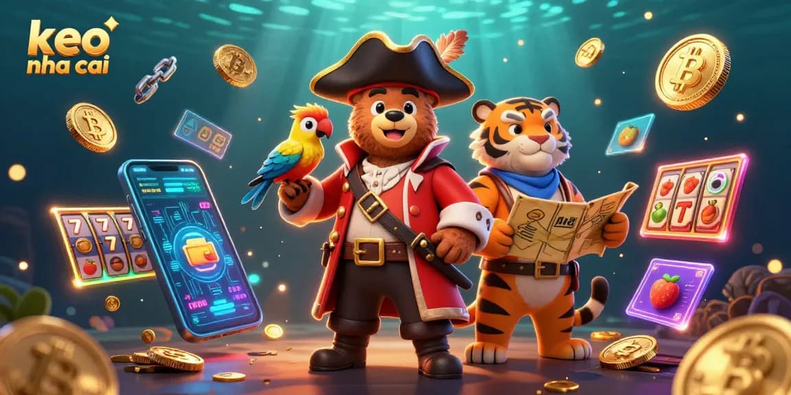 Engage with exciting gaming action featuring keo nha cai in this vibrant 3D casino scene.