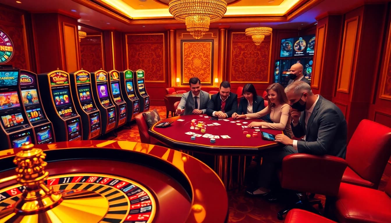 Experience thrilling gameplay with S8 at a vibrant casino filled with excitement and luxury.