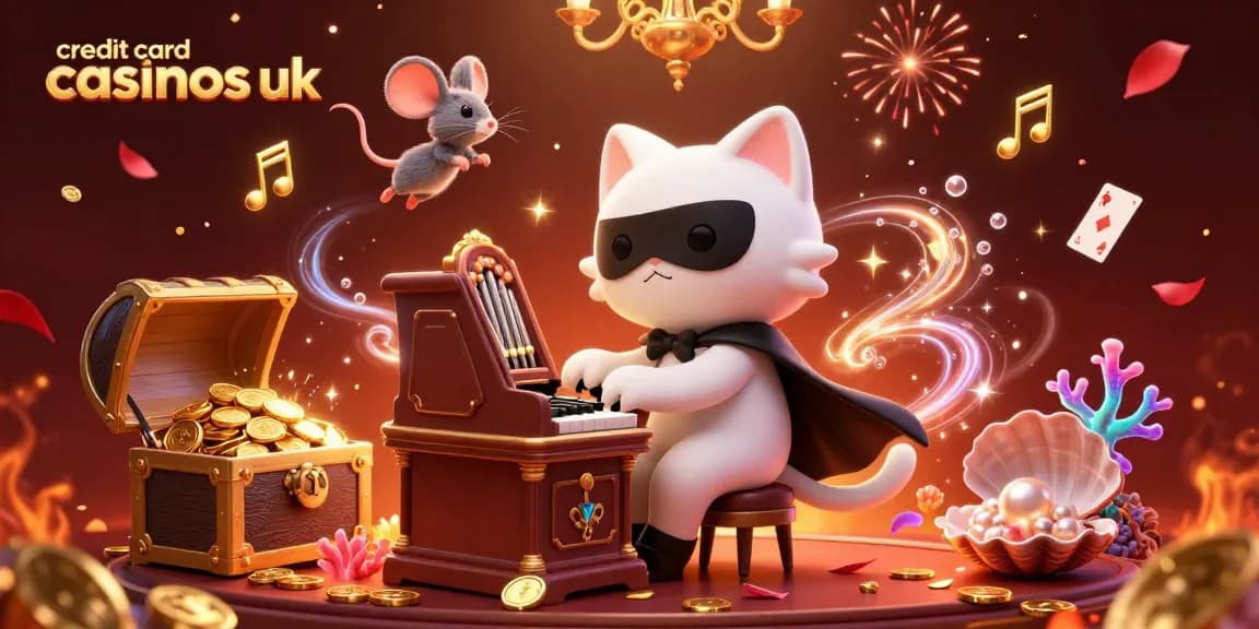 Explore vibrant gameplay at credit card casinos uk with 3D characters amidst rich casino elements.