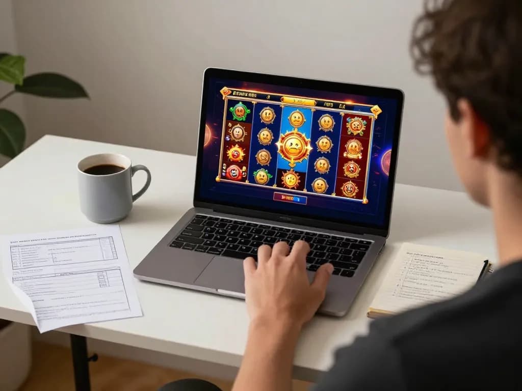 Terlibat dalam permainan slot di aman788, menikmati suasana bermain yang nyaman di rumah dengan strategi dan catatan.