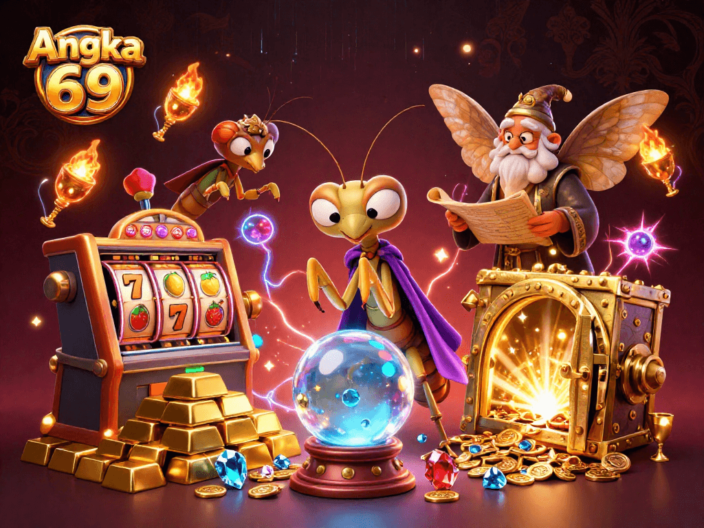 Experience winning thrills at Angka 69 with vibrant slot machines and gemstone treasures.