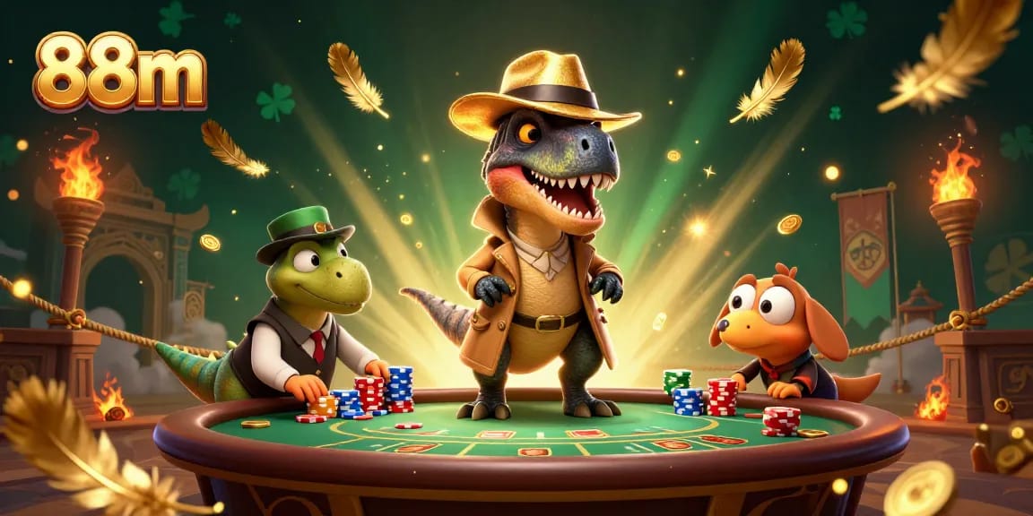 Experience thrilling gameplay with 88m at a dynamic casino featuring unique characters and vibrant elements.