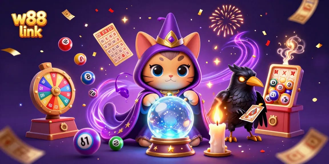 Engage with vibrant w88 link experiences through dynamic 3D illustration of casino elements.