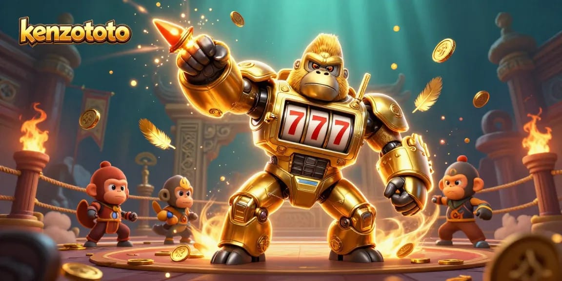 Experience thrilling gameplay with kenzototo's golden gorilla mech and high-stakes excitement!
