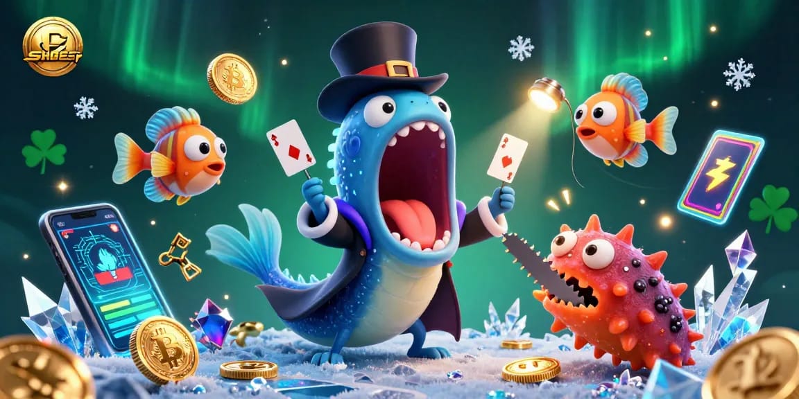 Play exciting games at SHBET with mesmerizing characters showcasing casino action and crypto elements.
