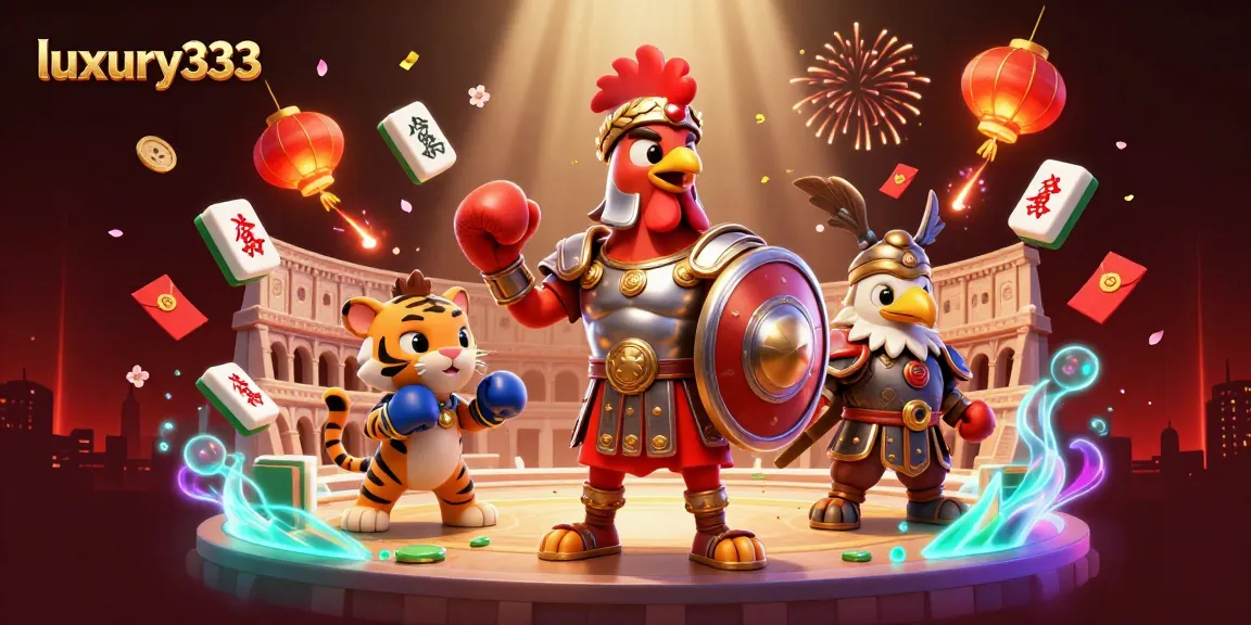 Gambarlah pengalaman bermain luxury333 dengan ayam jantan gladiator dan partner beruang tangan dengan efek visual menakjubkan.