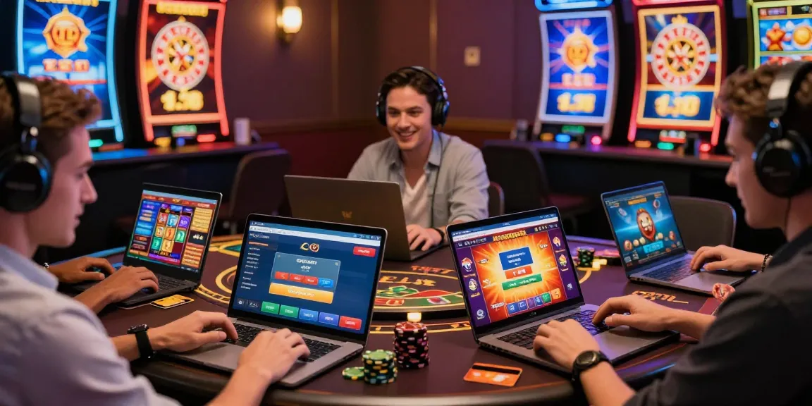 Players at online casinos that accept credit cards engaged in exciting gameplay with vibrant graphics.