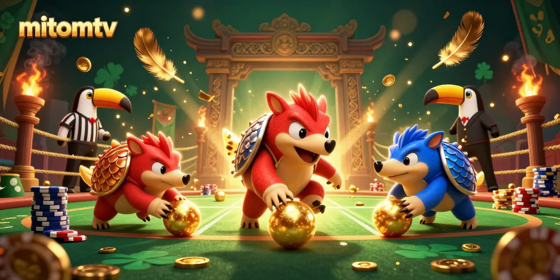 Experience thrilling gameplay at mitomtv with pangolins competing in a thrilling casino atmosphere.