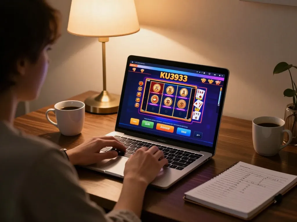 Engaging gameplay on the KU3933 casino platform with a person analyzing betting strategies