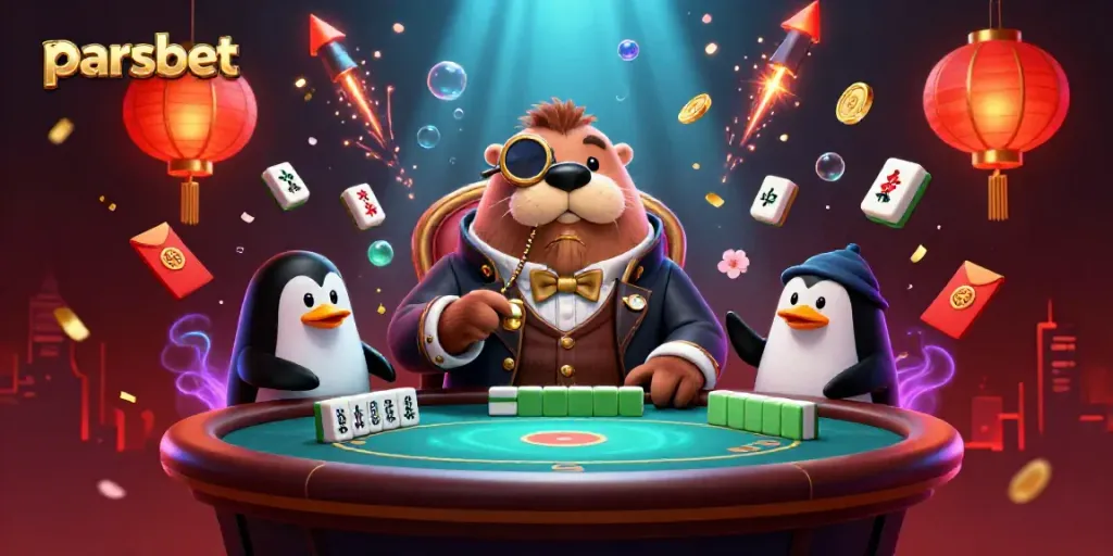Parsbet ile 3D su altı poker sahnesi, neşeli mors ve diğer oyuncular