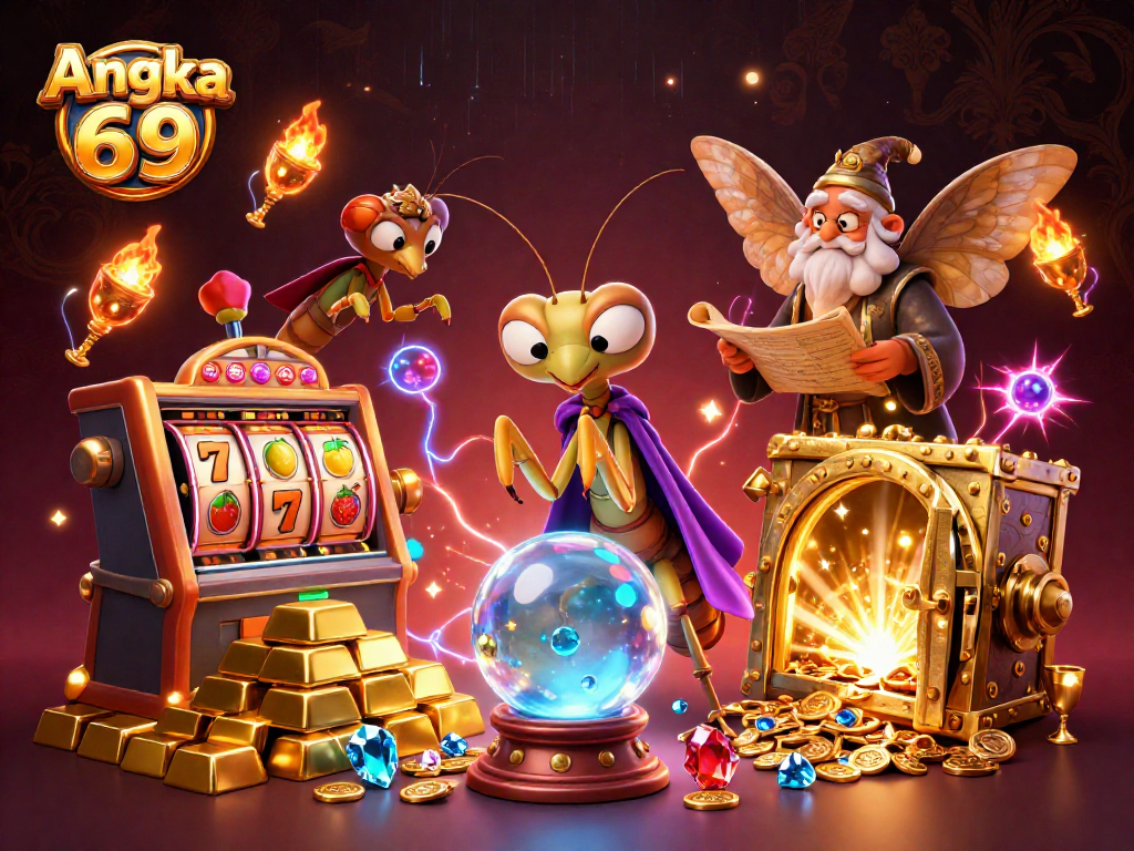 Experience winning thrills at Angka 69 with vibrant slot machines and gemstone treasures.