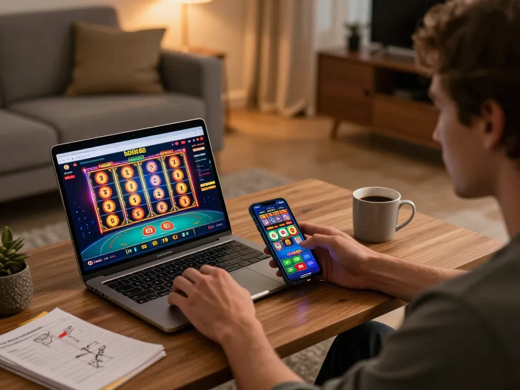 Experience thrilling gameplay on bdtk66 online, with engaging slots and poker strategies visible on the screen