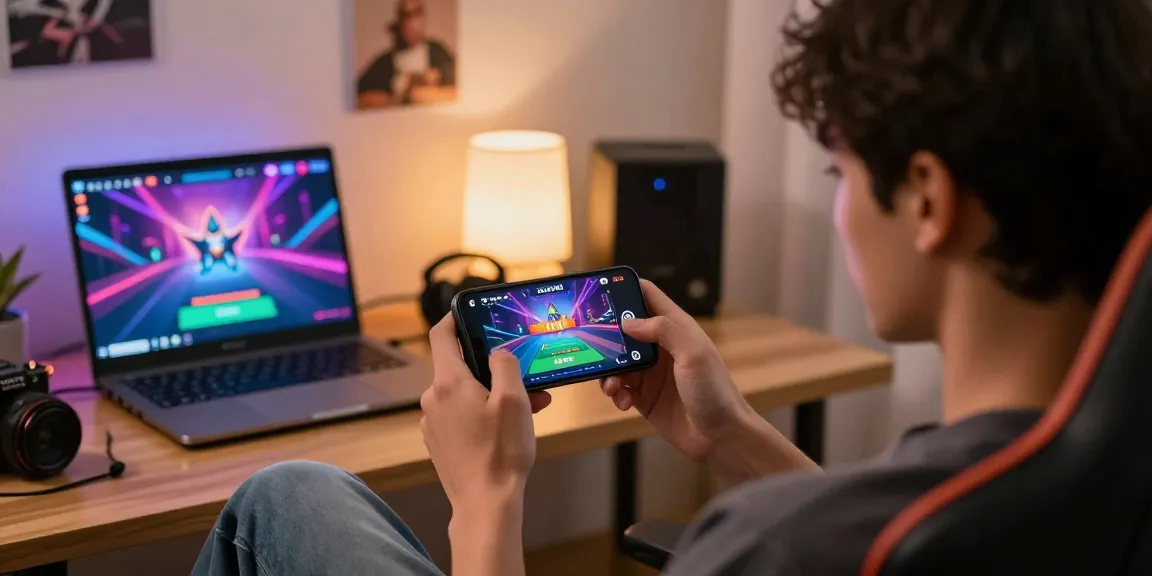 Pengguna terjun4d menikmati permainan online Toto 4D di smartphone dengan suasana nyaman.