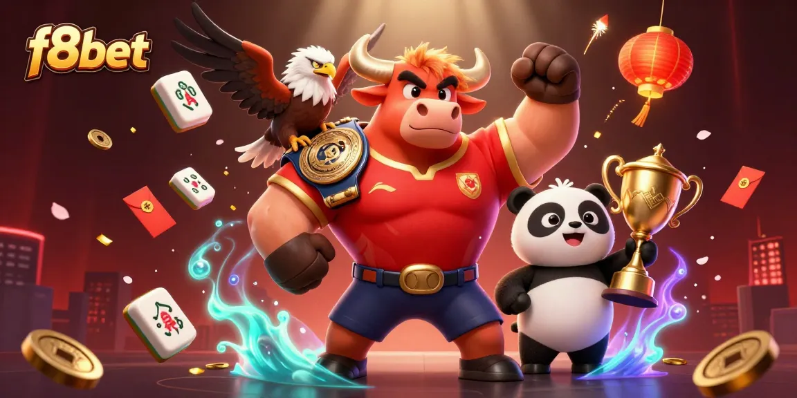 Experience f8bet excitement with a vibrant scene of winning characters celebrating casino success.