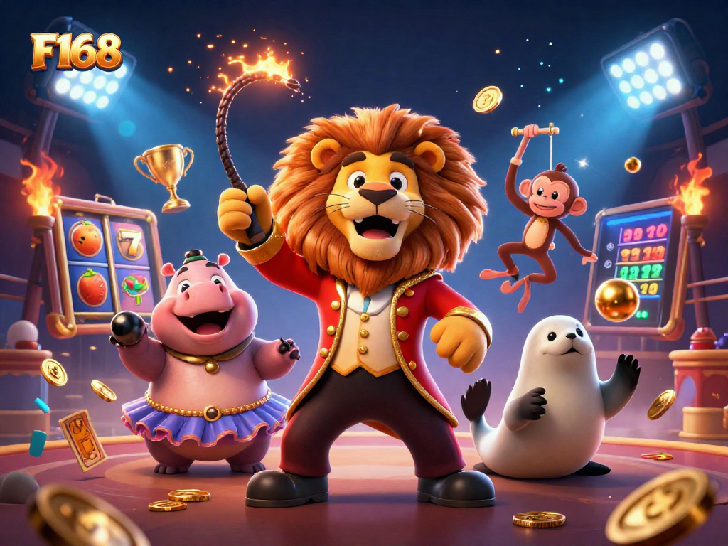 Engage in thrilling gameplay at F168 with exciting slot machines and vibrant casino characters.