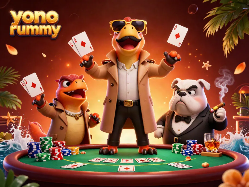 Rasakan keseruan bermain Yono Rummy dengan ilustrasi 3D menawan di kasino!