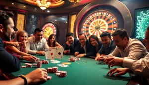 Experience thrilling gameplay at ww88 casino with poker chips and roulette wheel in action.