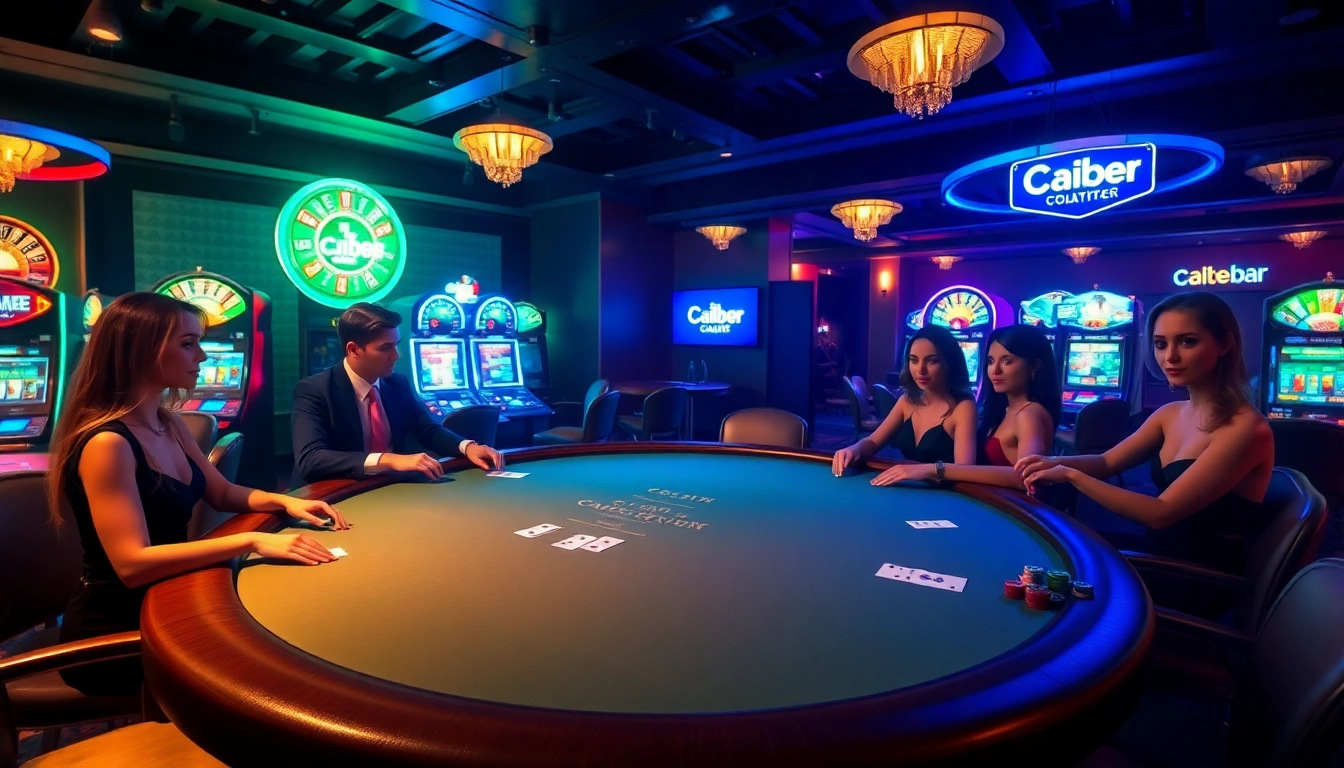 Exciting poker action at a luxury casino showcasing the C168 game atmosphere with vibrant decor and ambiance.