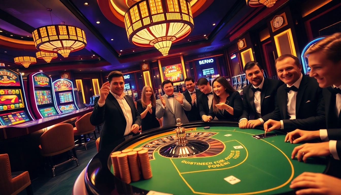 Experience the thrill of high-stakes gaming at https://s8hn.com/ with vibrant casino visuals highlighting poker tables and roulette wheels.