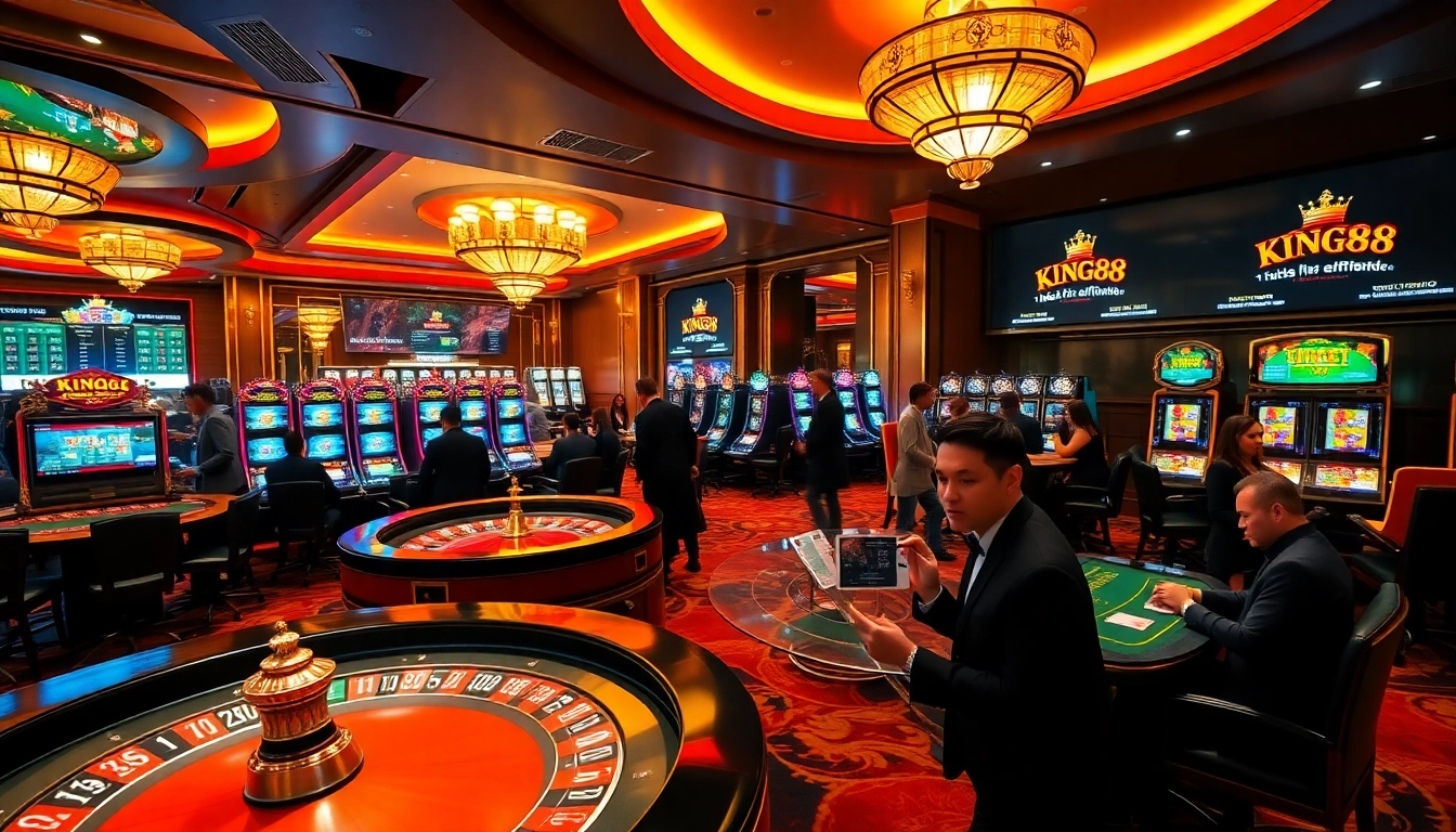 Experience the thrill of online gambling at king.88 with vibrant tables, exciting games, and professional setups.