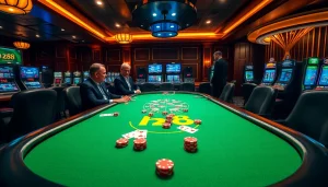Professional gambler placing strategic bet at hz 88 poker table with high-stakes chips