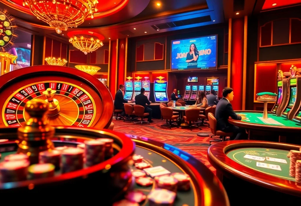 Experience thrilling gambling excitement at https://nhacaiuytinvn.us.com/ with vibrant casino tables and colorful slots.