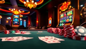 PEN4D login interface displayed on a luxury casino gaming table with vibrant cards and chips.