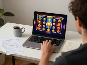 Terlibat dalam permainan slot di aman788, menikmati suasana bermain yang nyaman di rumah dengan strategi dan catatan.