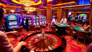 Experience thrilling gameplay at TG88 casino with vibrant roulette and blackjack tables.