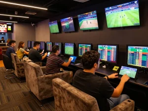 Experience the excitement of live sports betting at NET88 with dynamic displays and enthusiastic players.