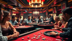 Spieler im Casino genießen aufregende casino-spiele de, Poker und Roulette sind im Mittelpunkt.