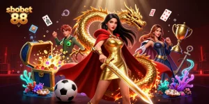 Place strategic bets on sbobet 88 while enjoying a dynamic sports-themed 3D illustration.